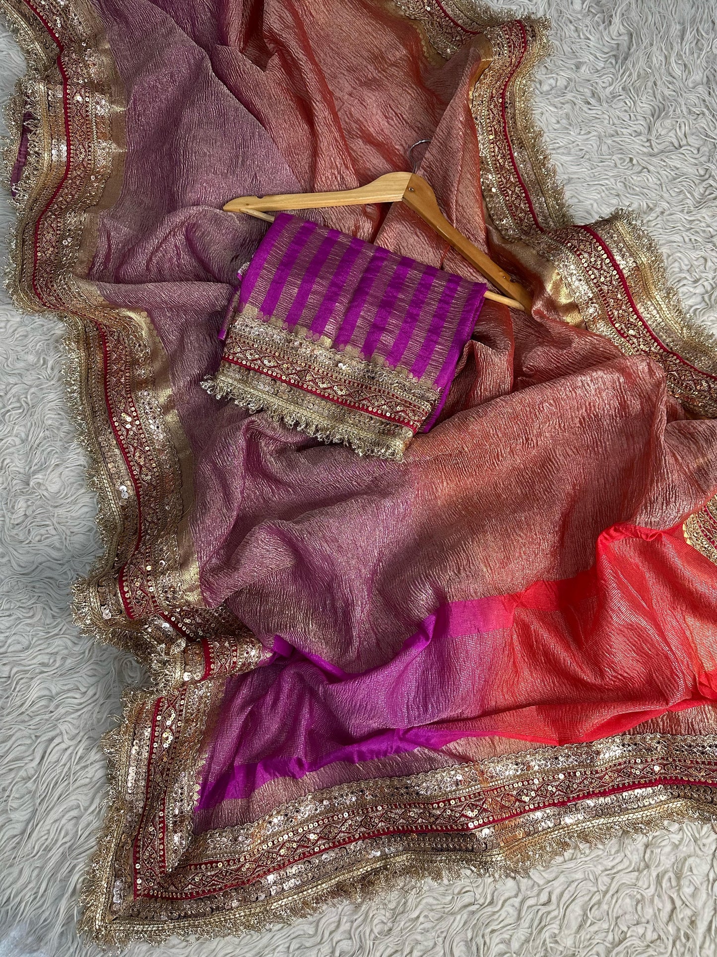 Rose Royale Tissue Saree