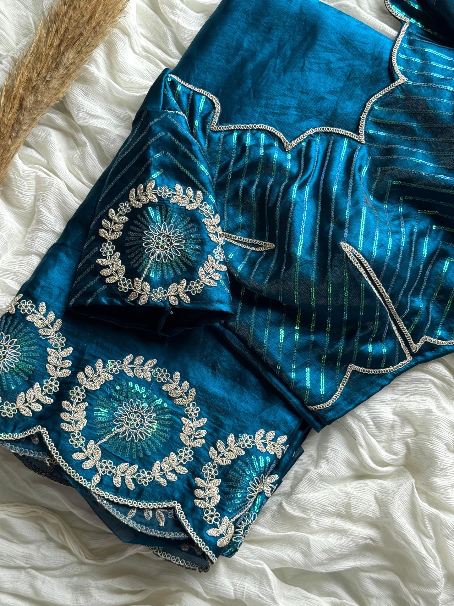 Aqua Elegance Saree