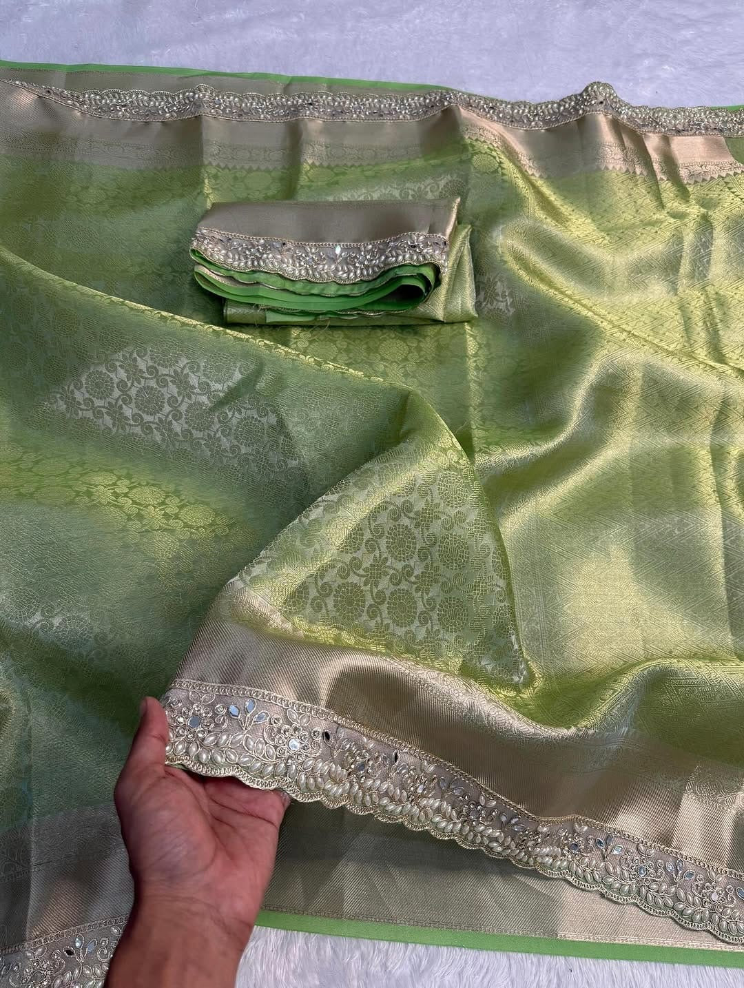 Lime Luxe Saree