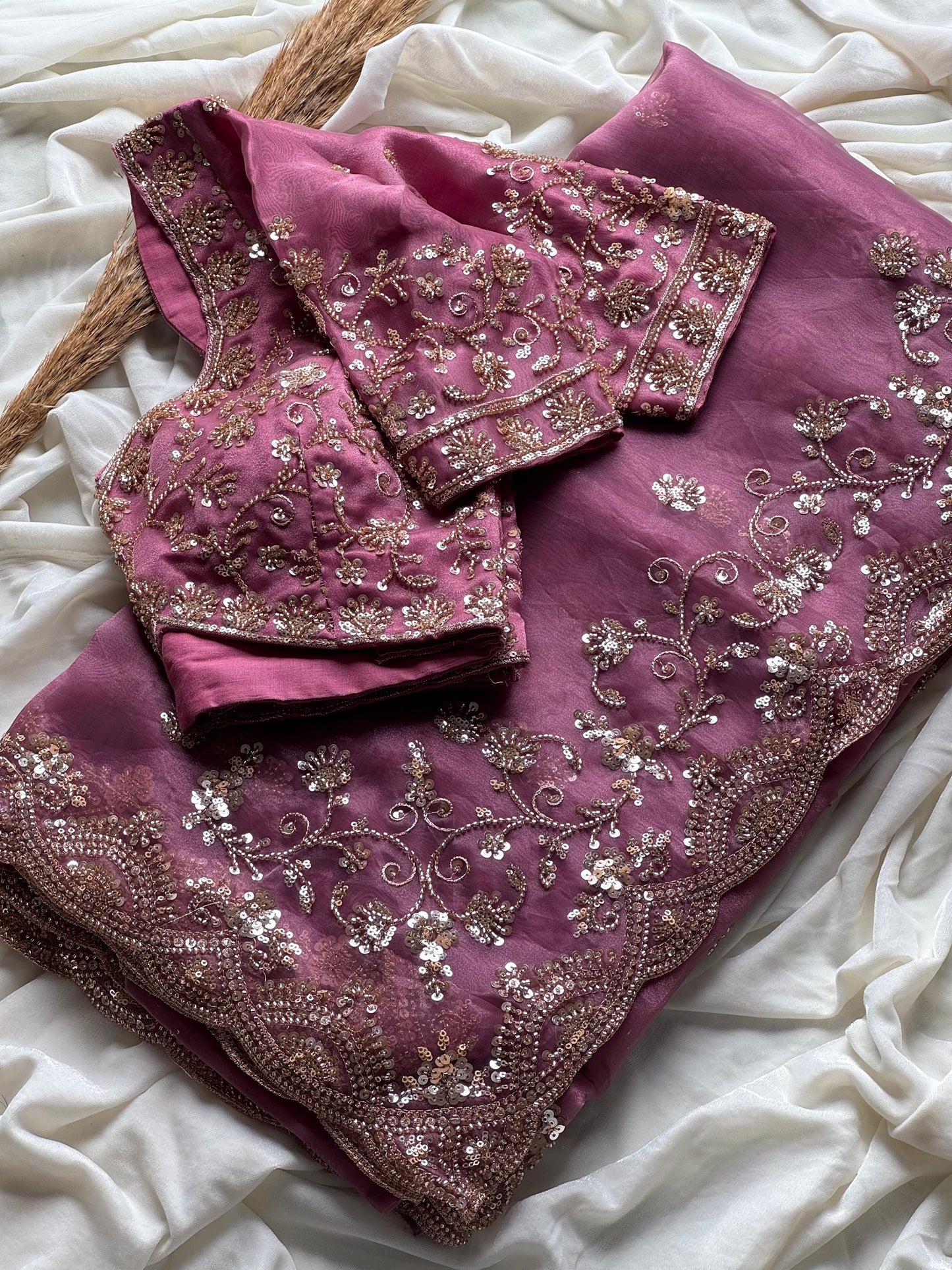 Mehfil Mauve Luxe Saree