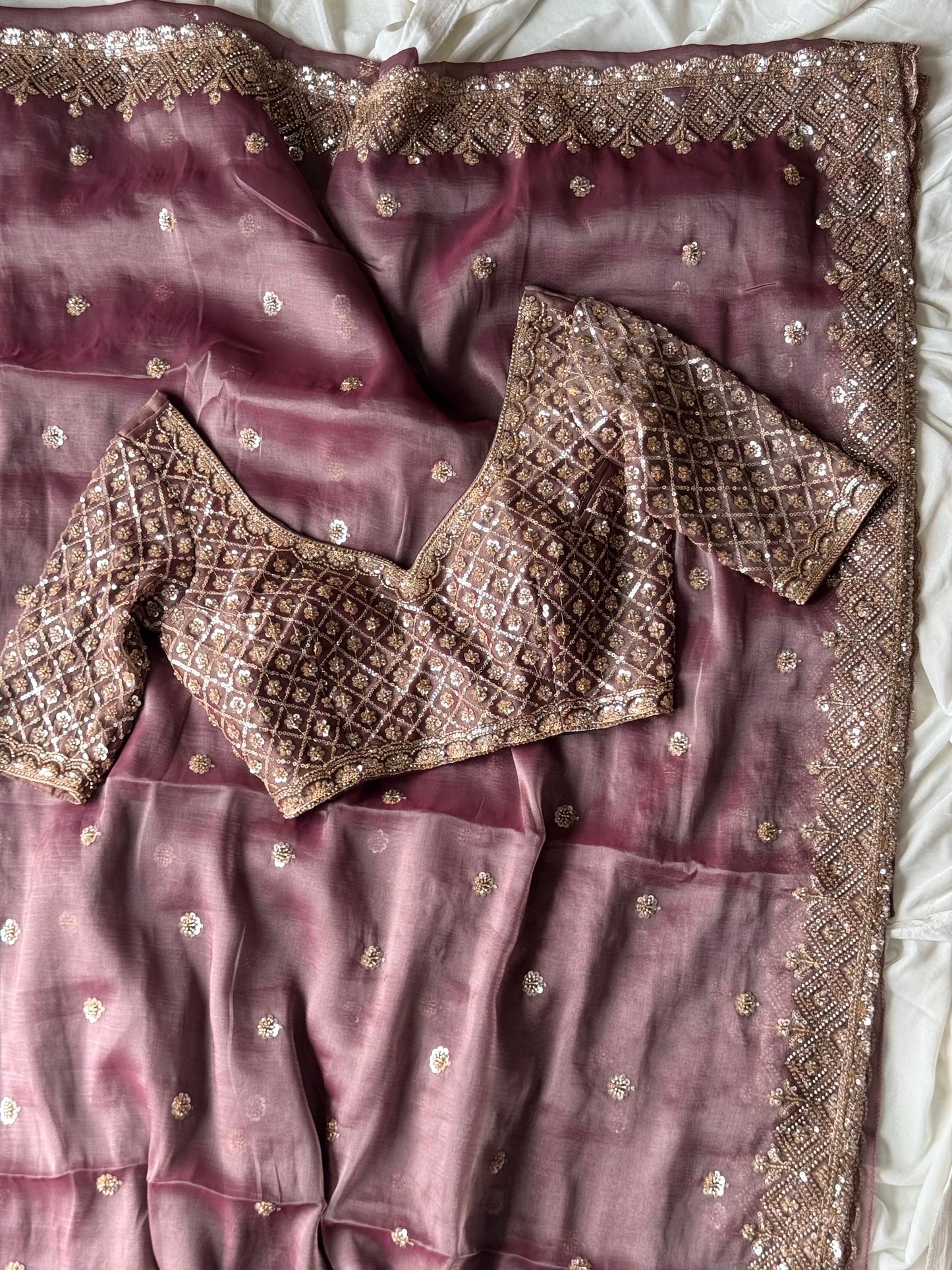 Mocha Luxe Saree