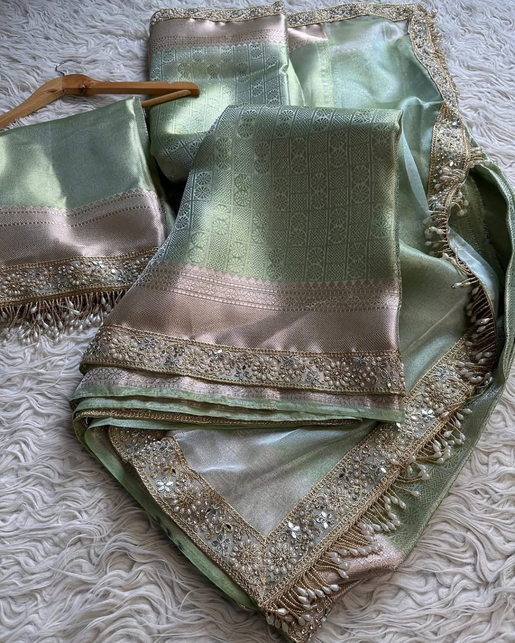 Mint Mohini Banarasi Saree