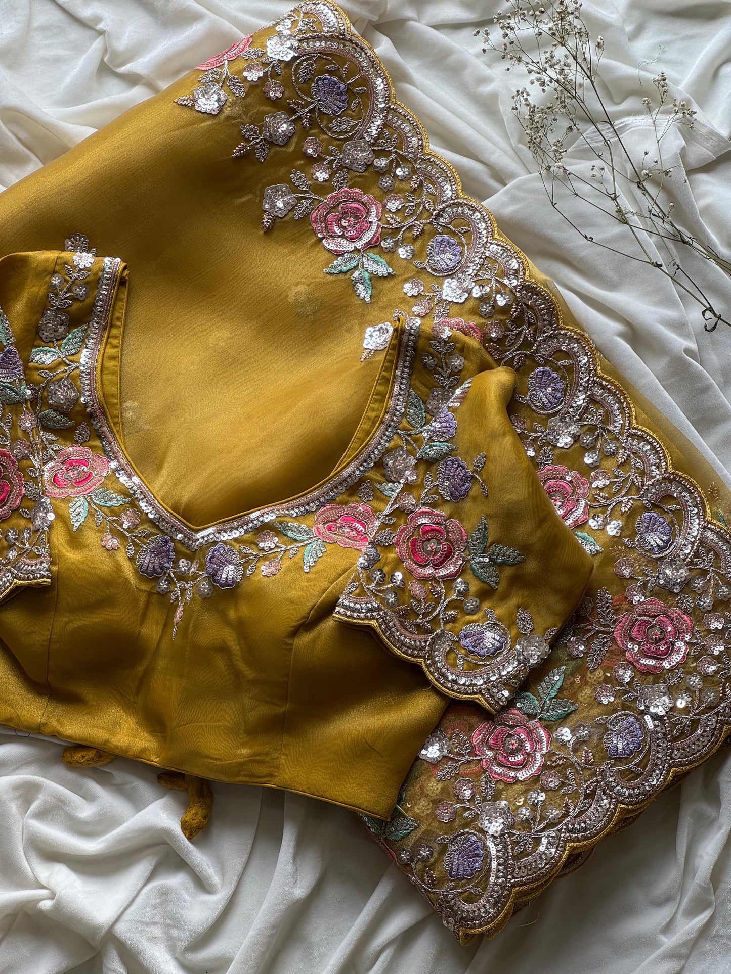 Gulzar Mustard Luxe Saree
