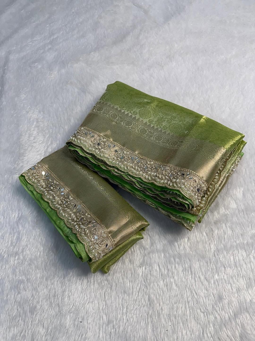 Lime Luxe Saree
