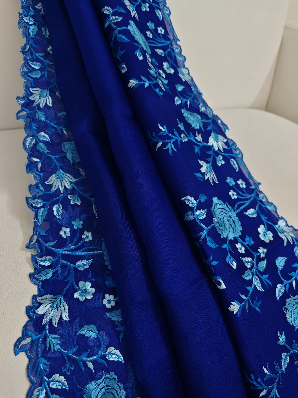 Azure Bloom Saree
