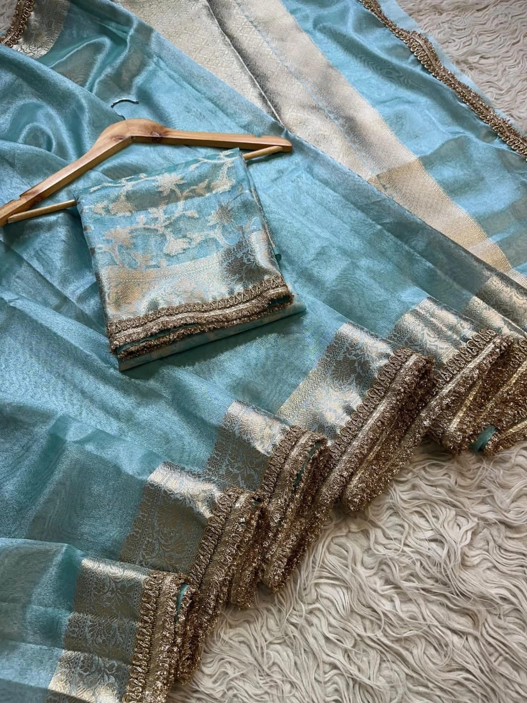 Aqua Aura Banarasi Saree