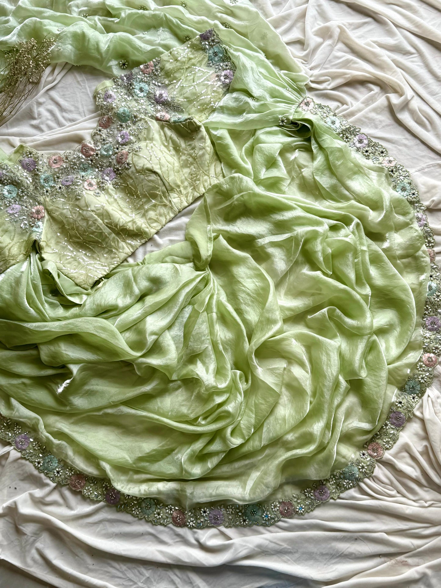 Moonlit Garden Saree(Readytowear)