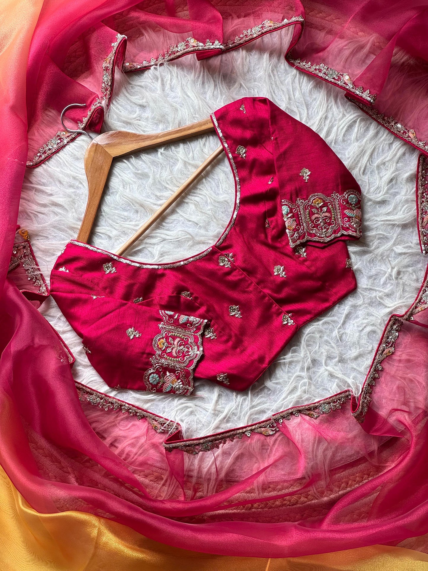Rosy Ombré Saree