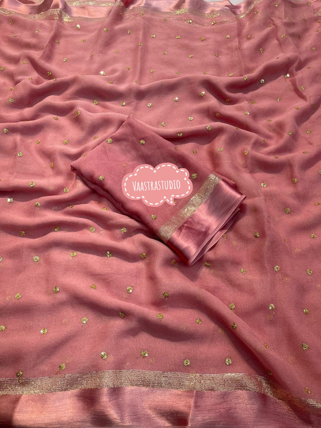 Alizee Georgette Saree(Ready to wear)