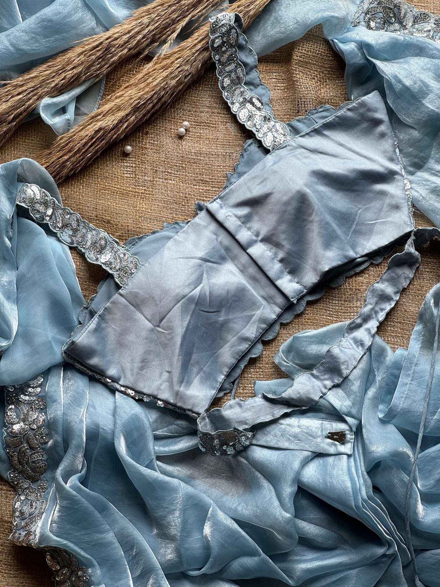 Blue Mirage Saree(Readytowear)