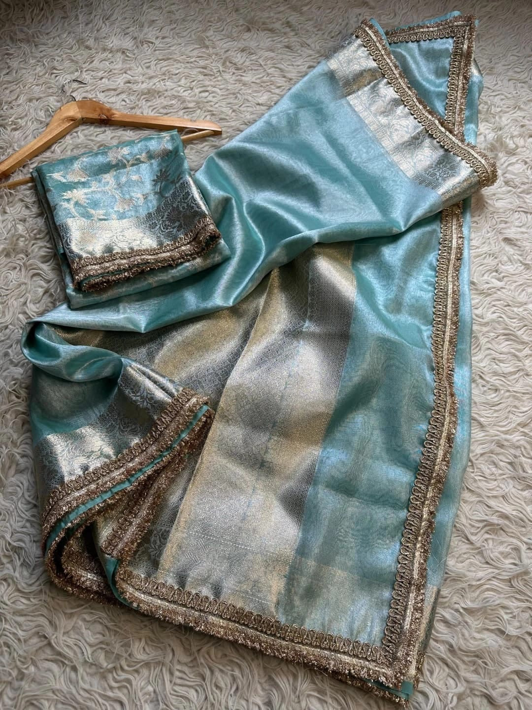 Aqua Aura Banarasi Saree