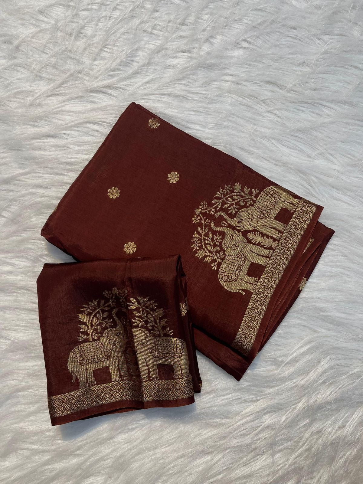 Bronze Bloom Saree