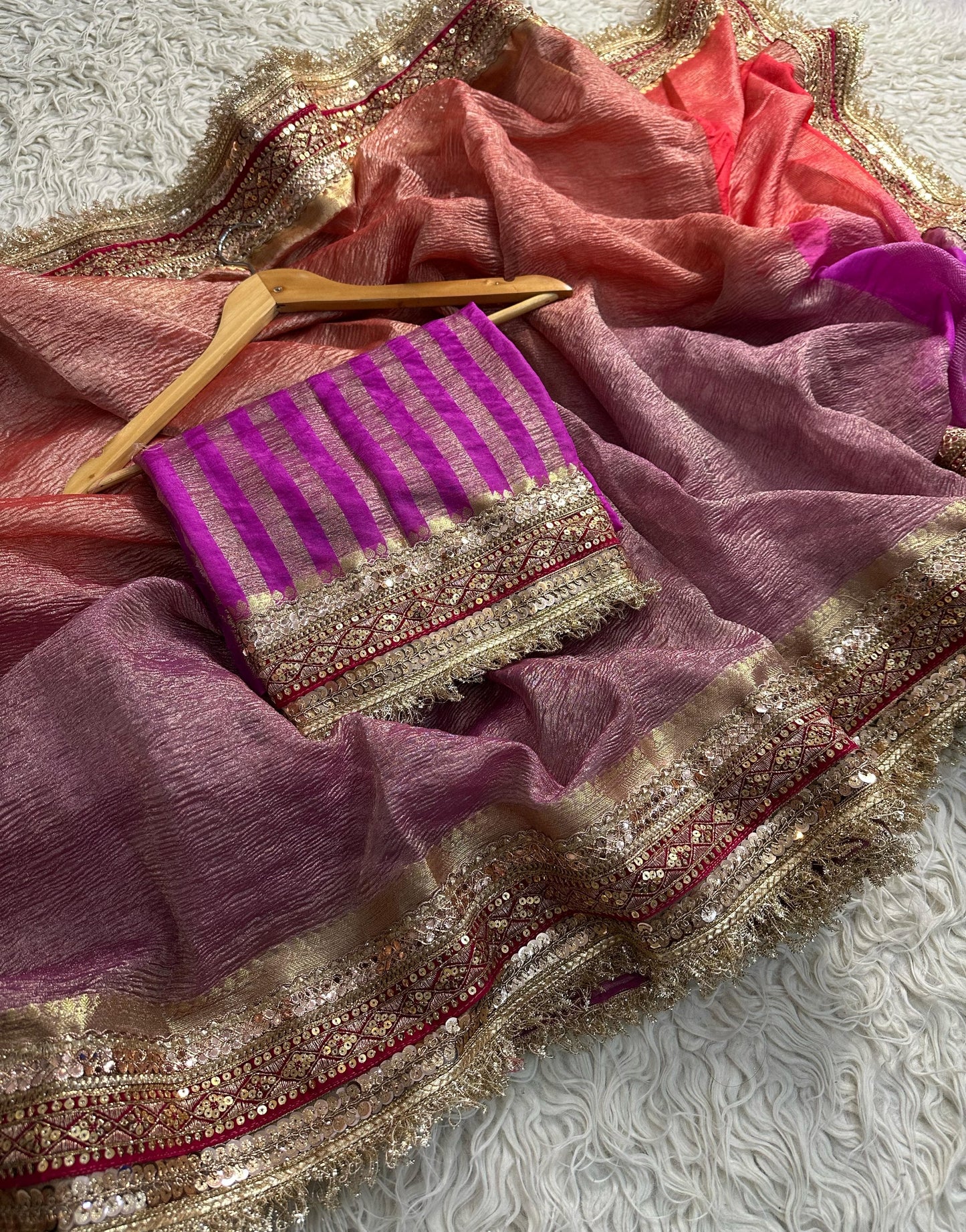 Rose Royale Tissue Saree