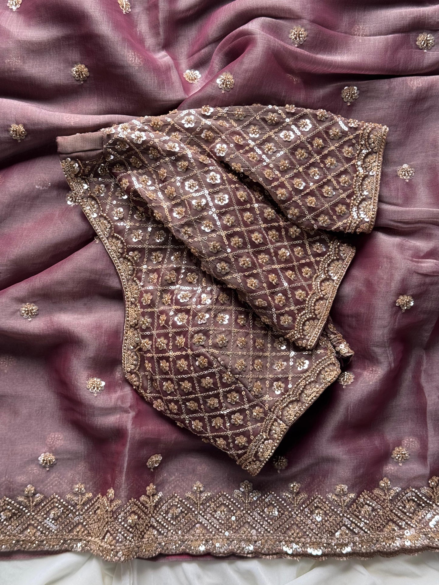Mocha Luxe Saree