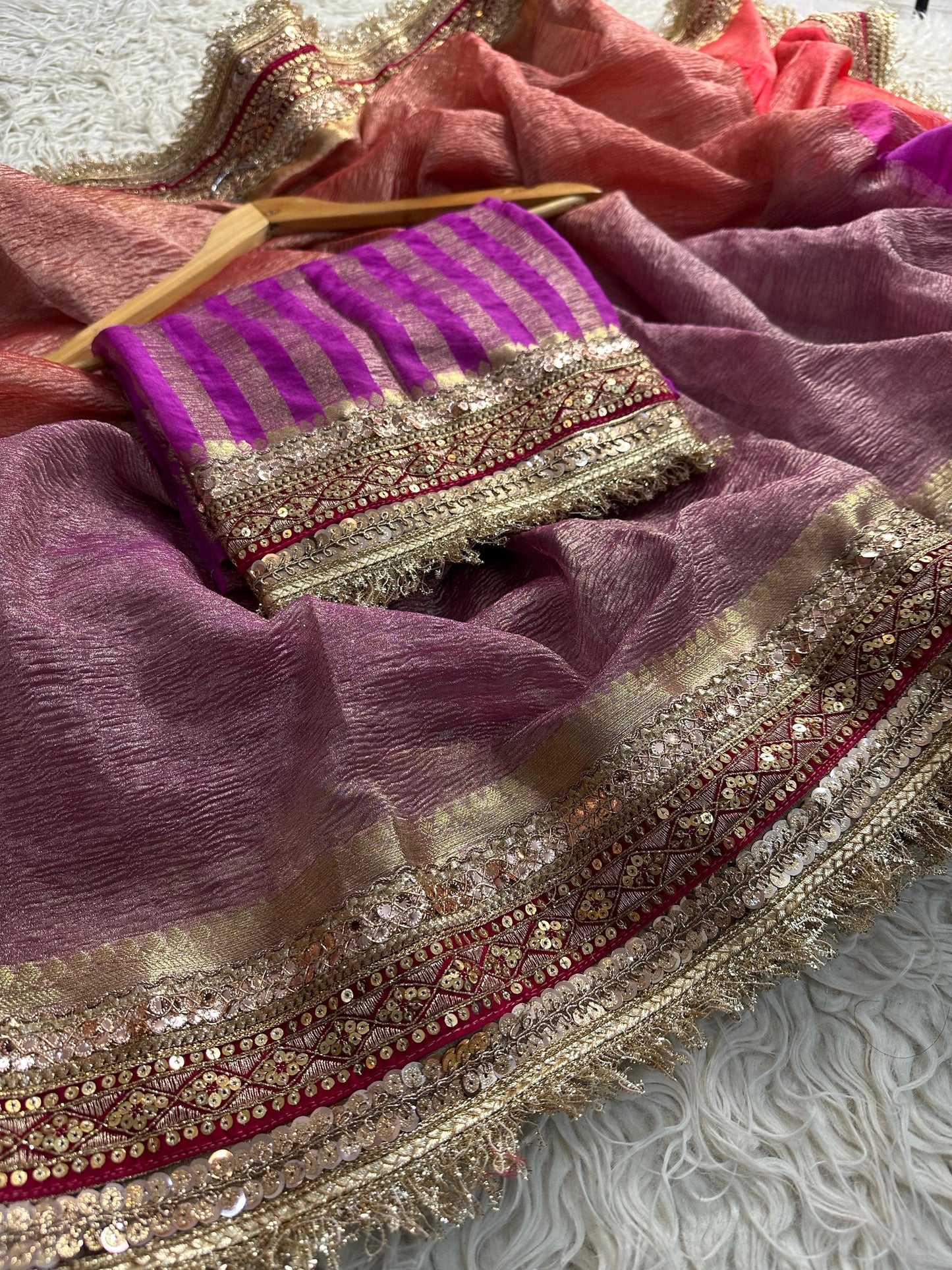Rose Royale Tissue Saree