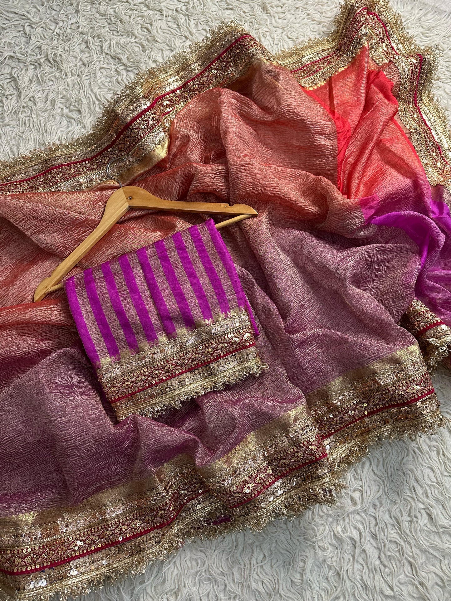 Rose Royale Tissue Saree