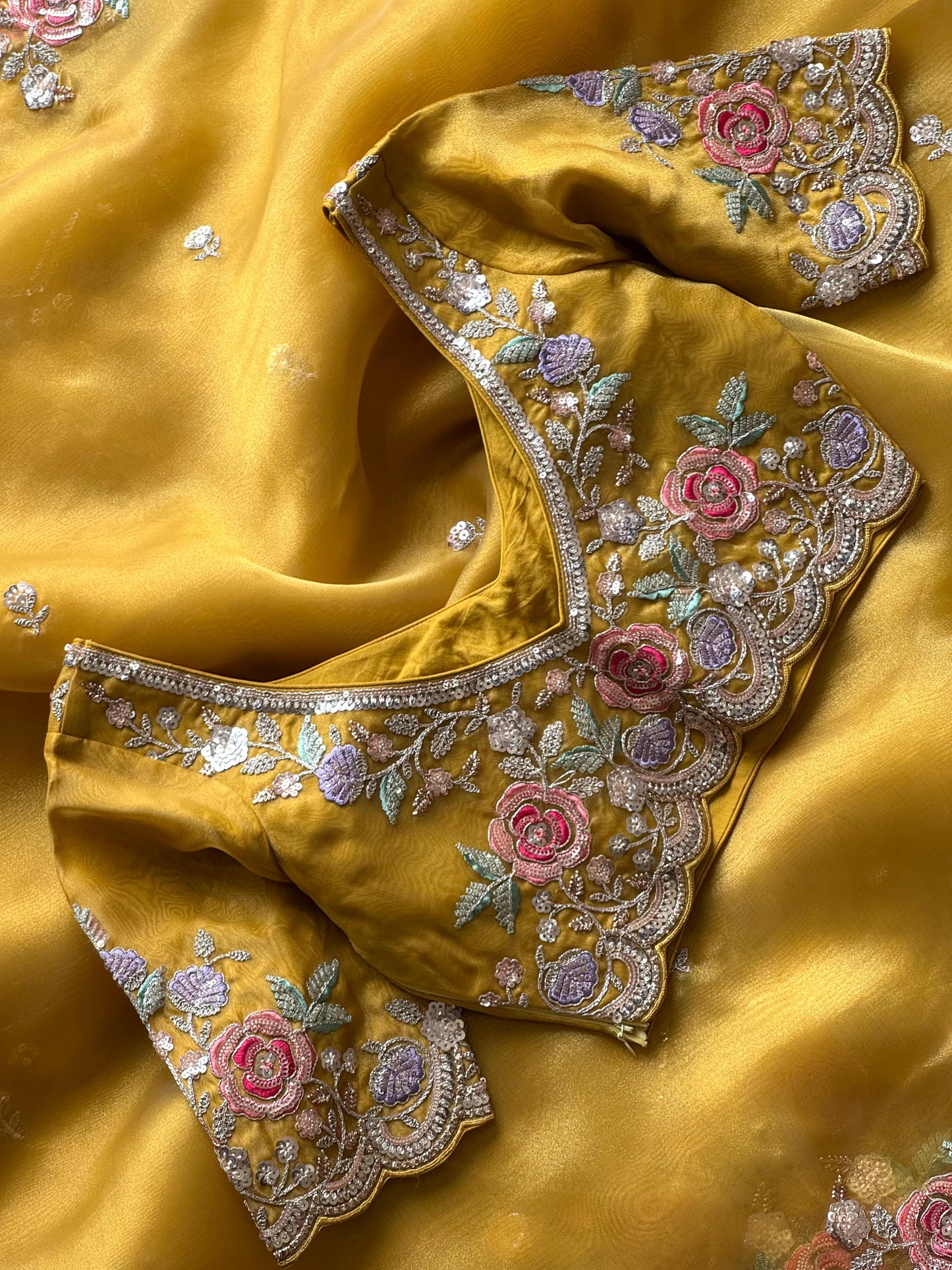 Gulzar Mustard Luxe Saree