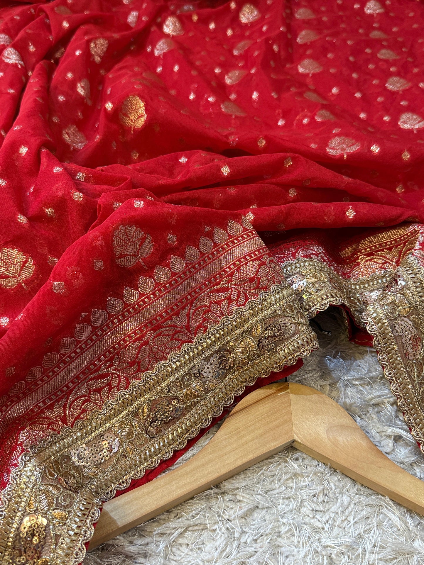 Kanakavalli Khadi Georgette Saree