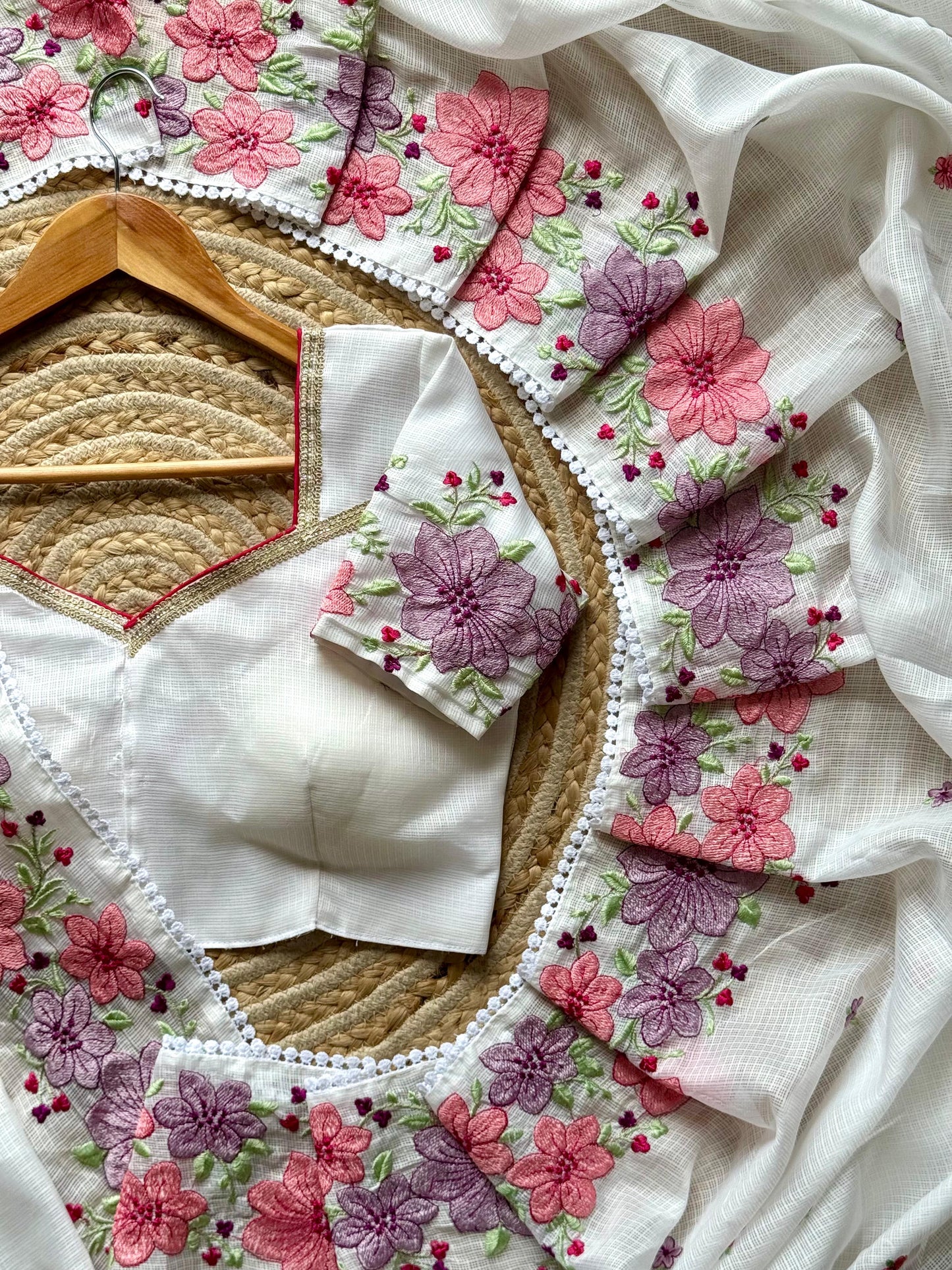 Gulbahaar Saree(white)