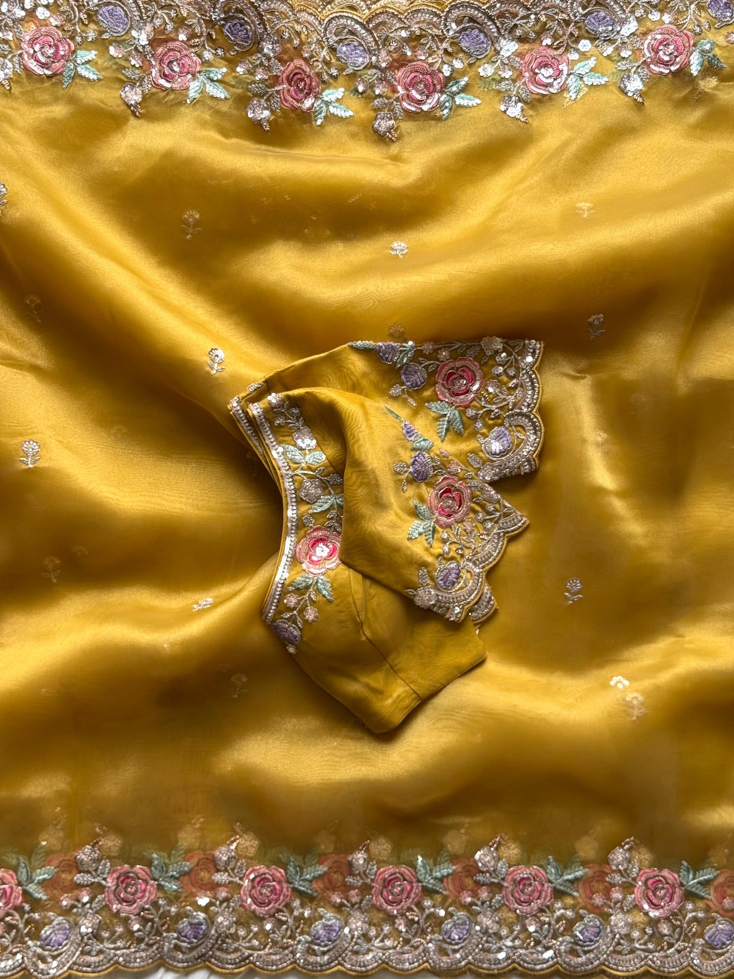 Gulzar Mustard Luxe Saree