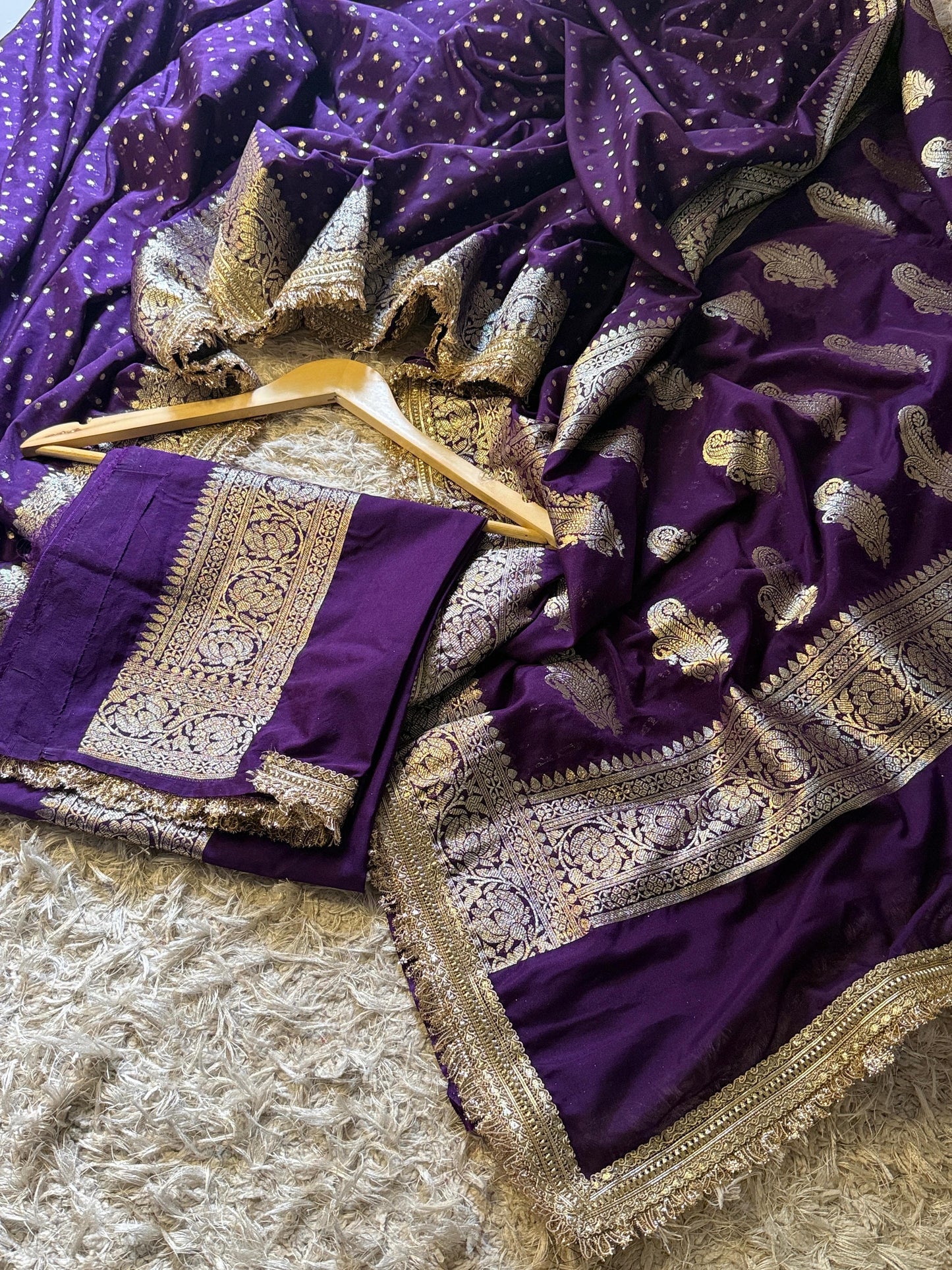 Rajshahi Violet Saree