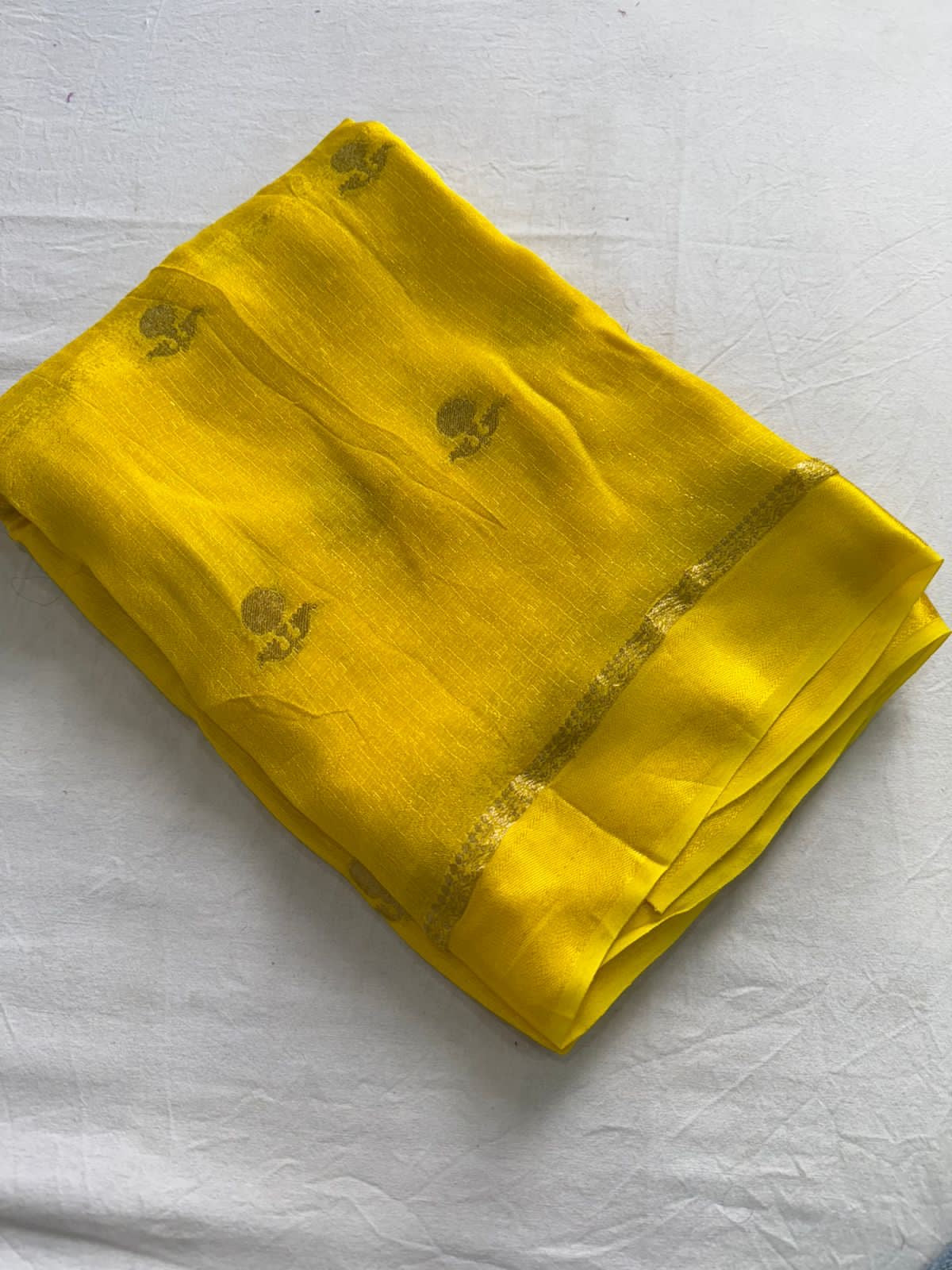 Chandrika Viscose Saree(Yellow)