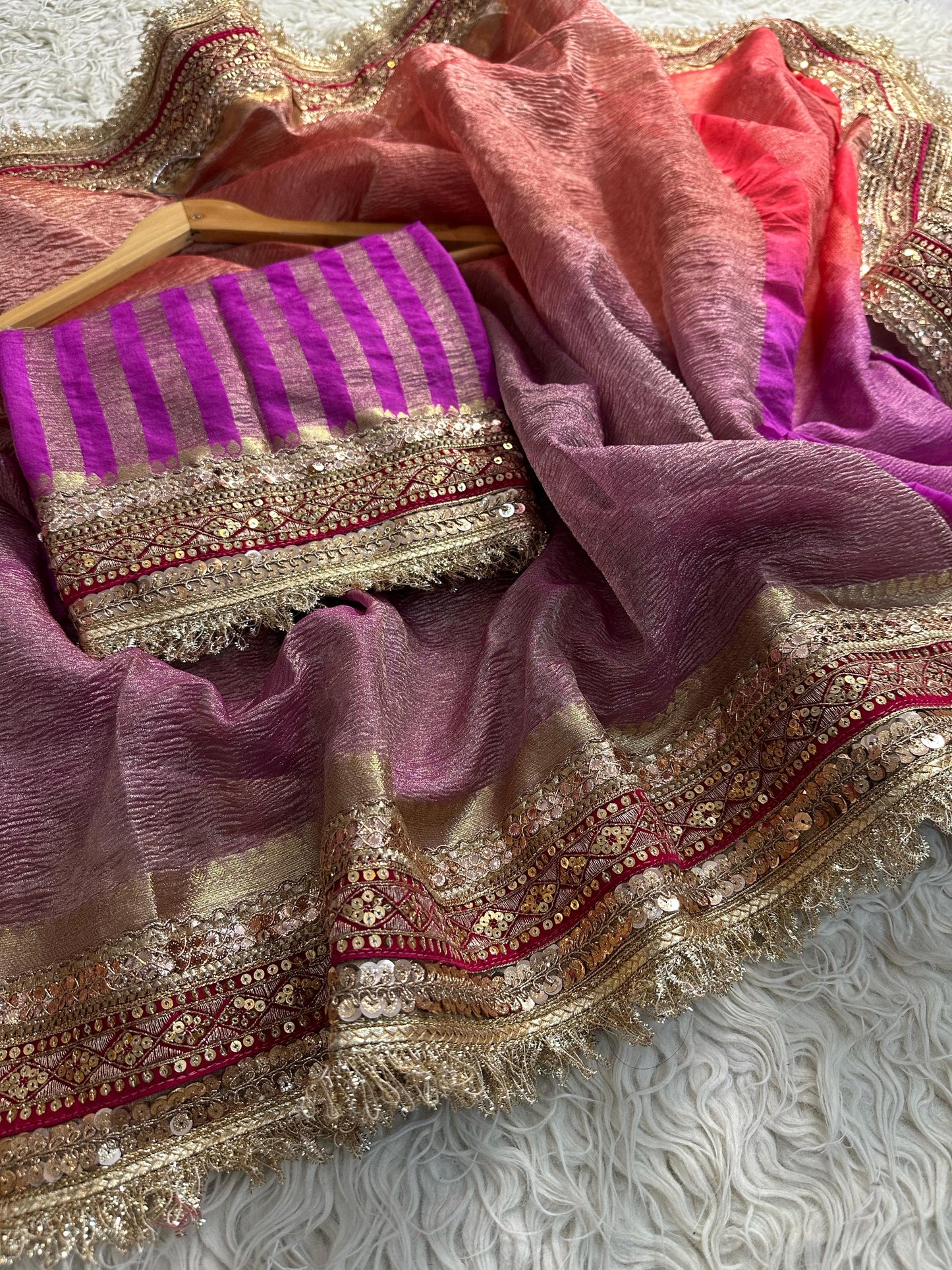 Rose Royale Tissue Saree