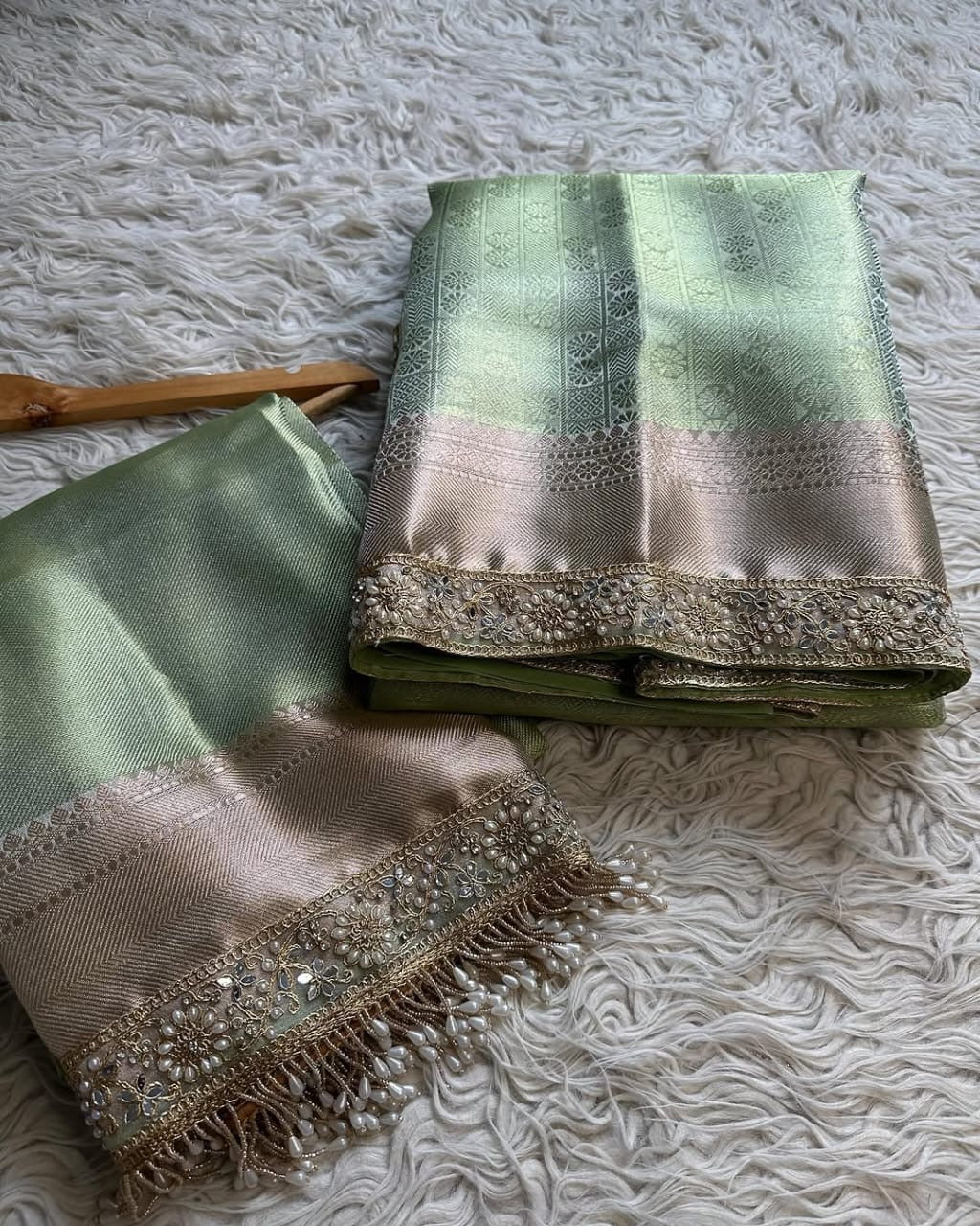 Mint Mohini Banarasi Saree