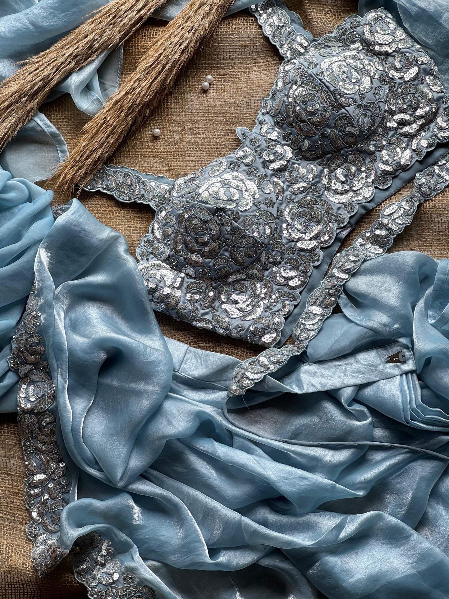 Blue Mirage Saree(Readytowear)