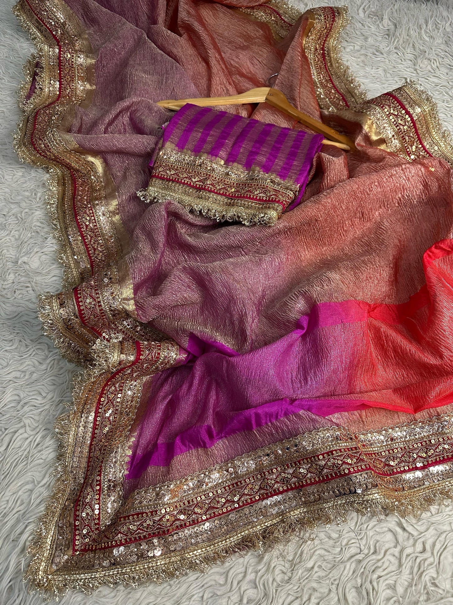 Rose Royale Tissue Saree