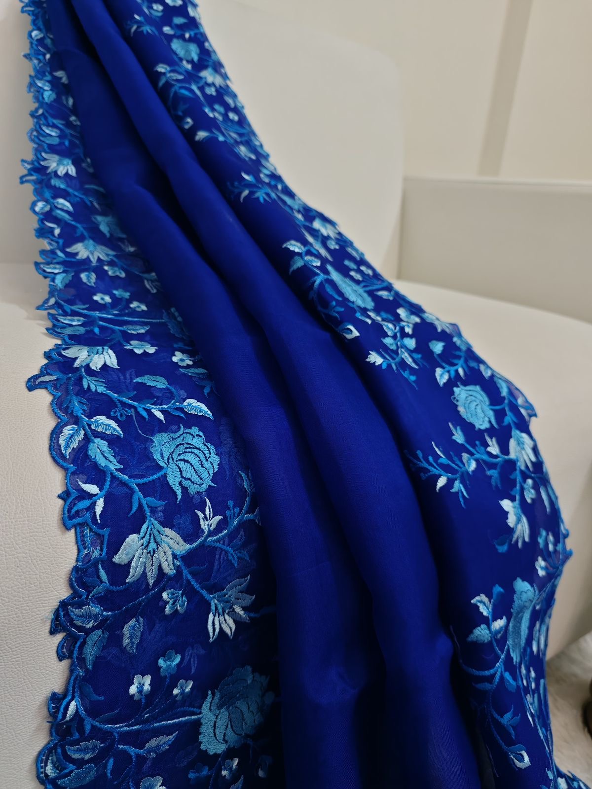 Azure Bloom Saree