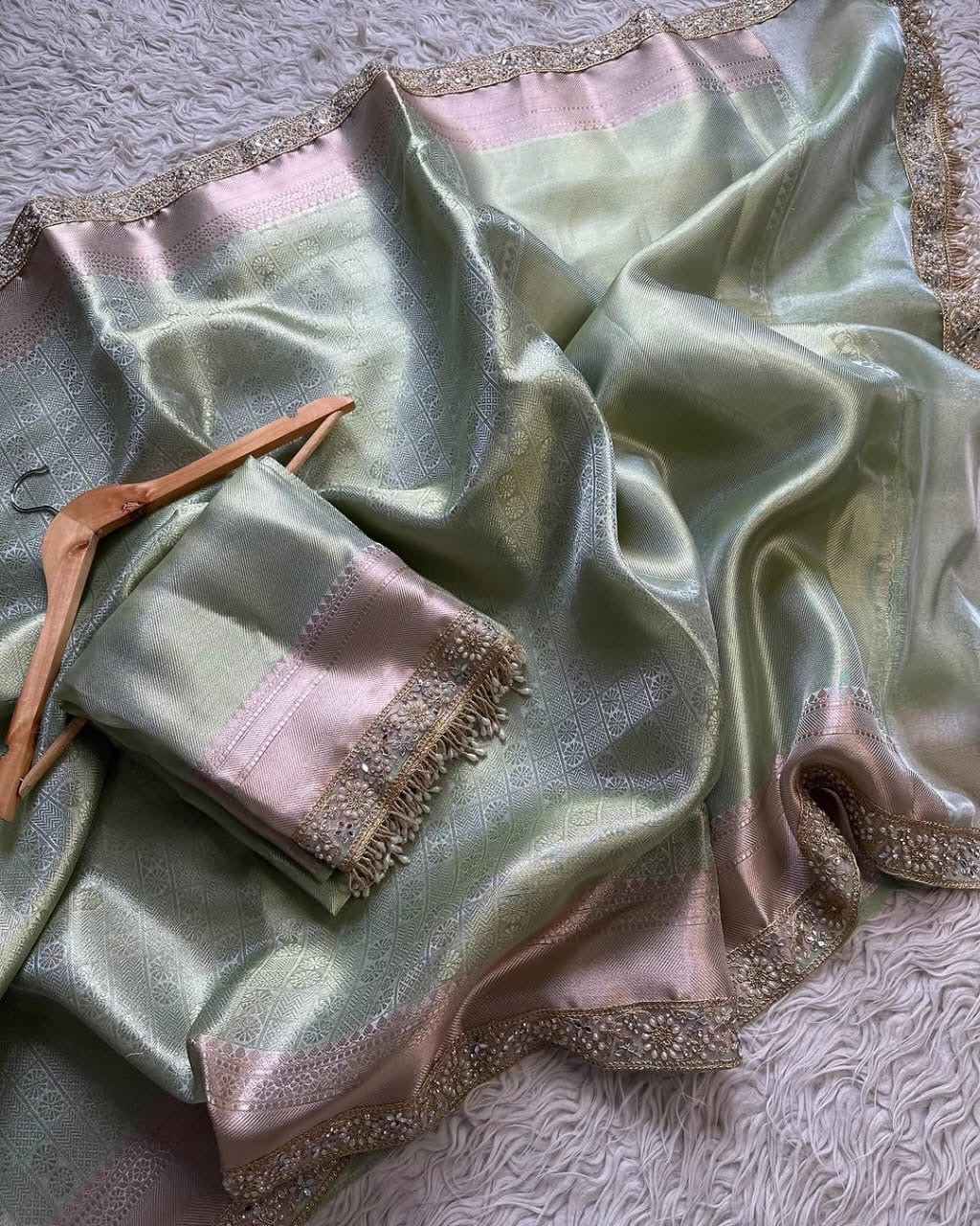 Mint Mohini Banarasi Saree