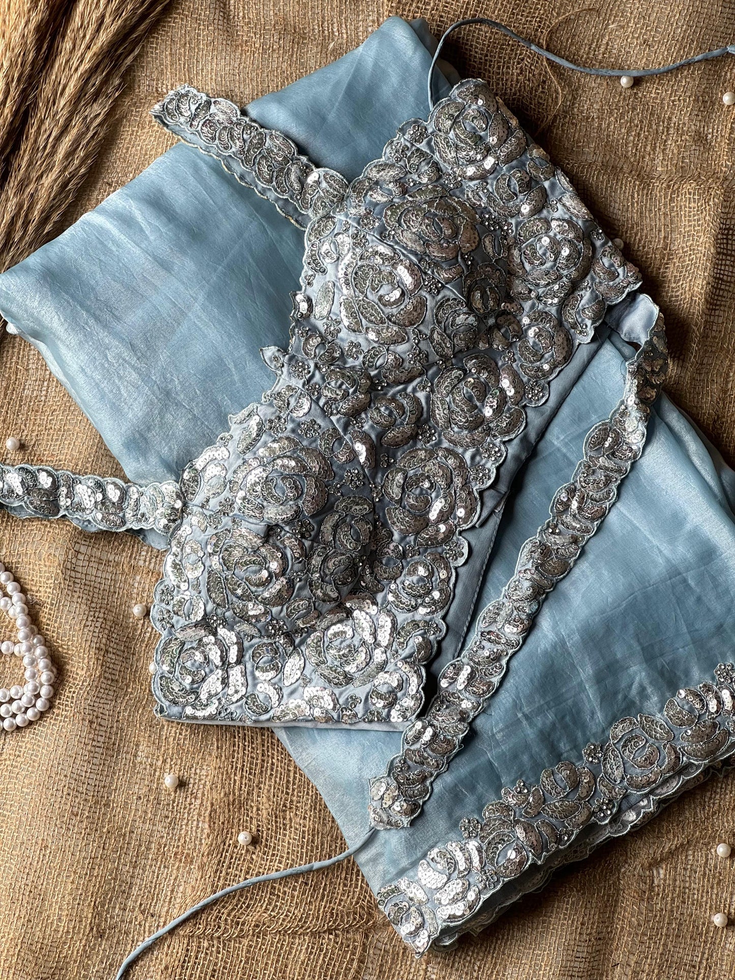 Blue Mirage Saree(Readytowear)