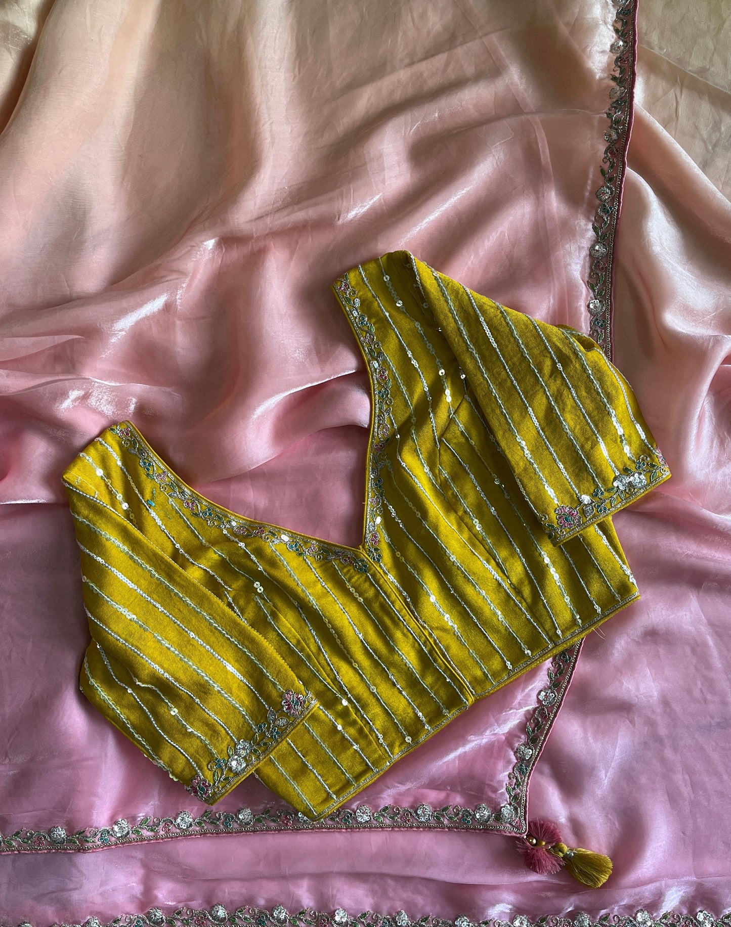 Petel and Glow Saree
