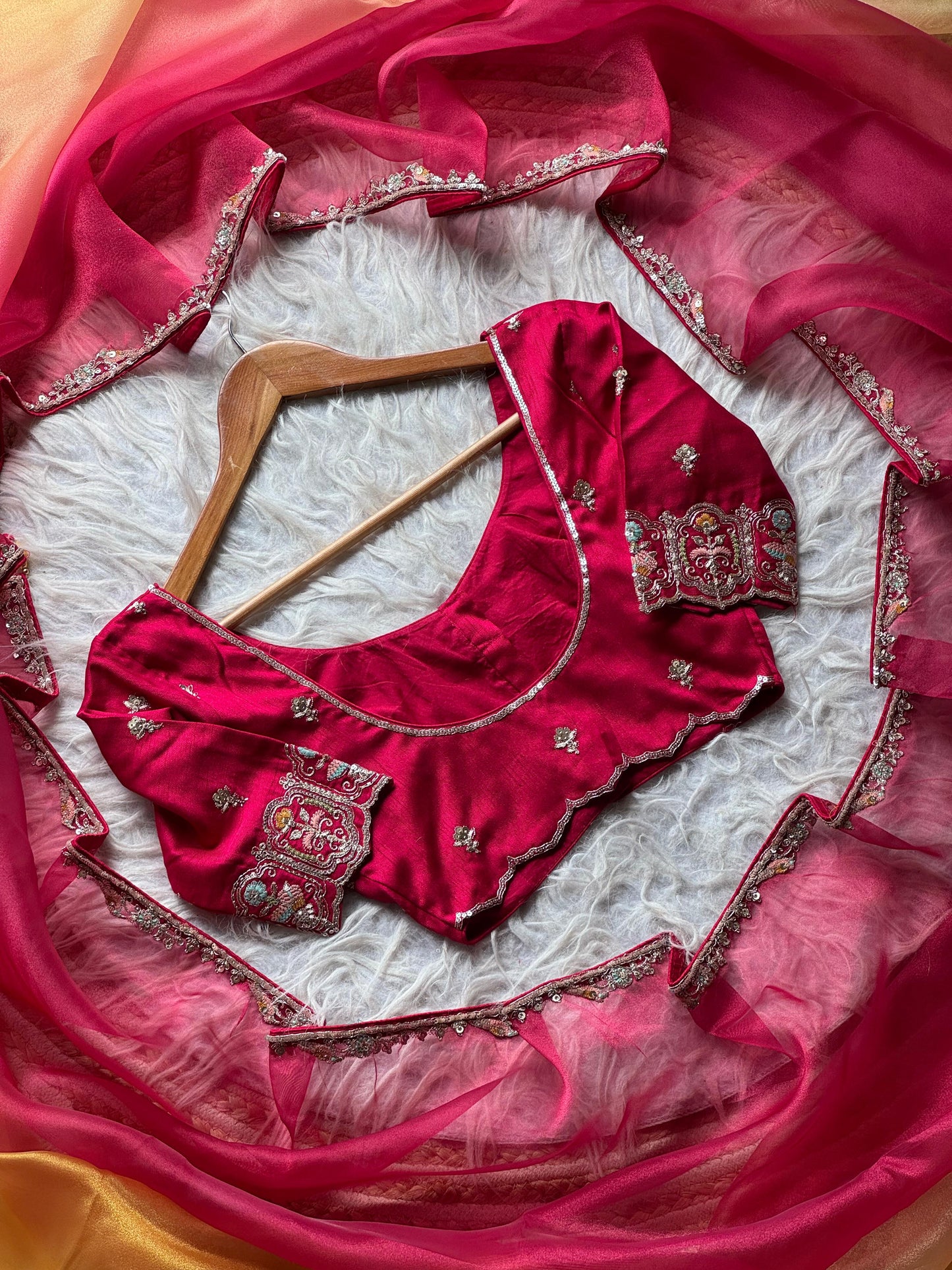 Rosy Ombré Saree