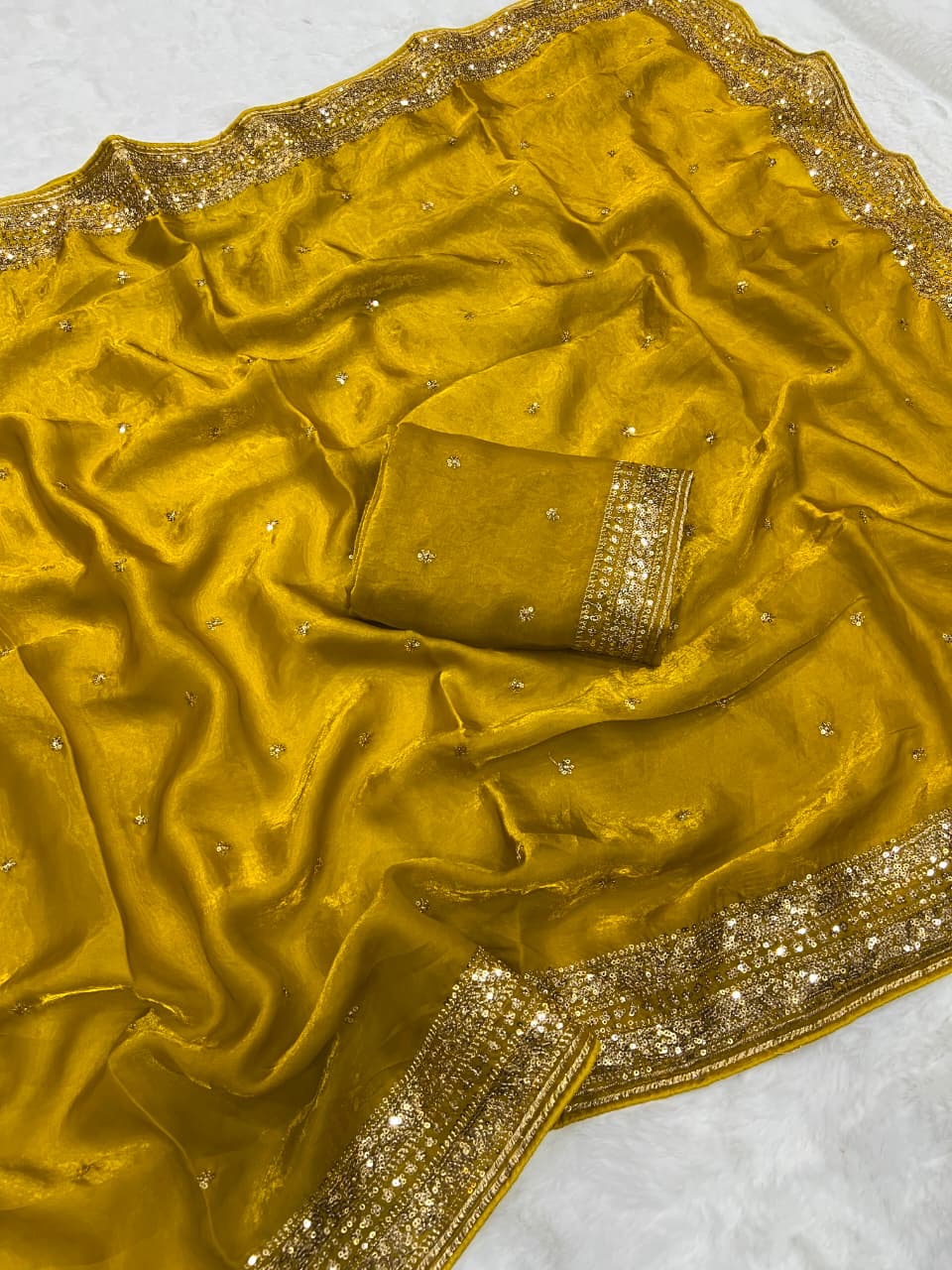 Shehnaz Saree(Mustard Gold)