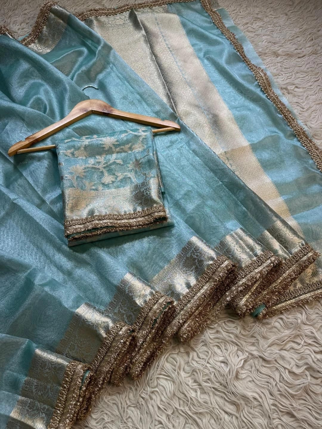 Aqua Aura Banarasi Saree