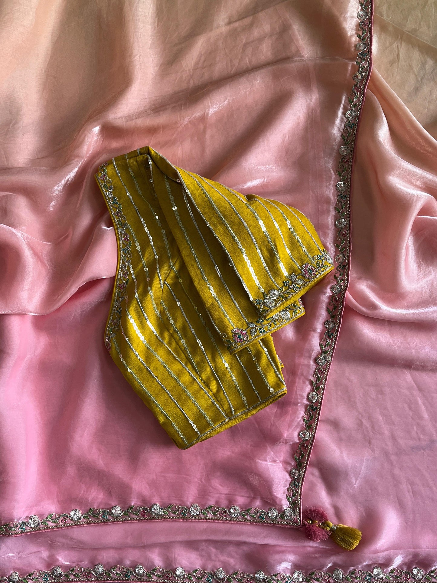 Petel and Glow Saree