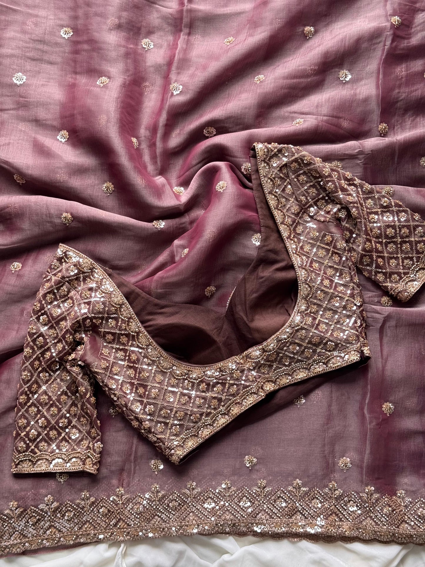 Mocha Luxe Saree