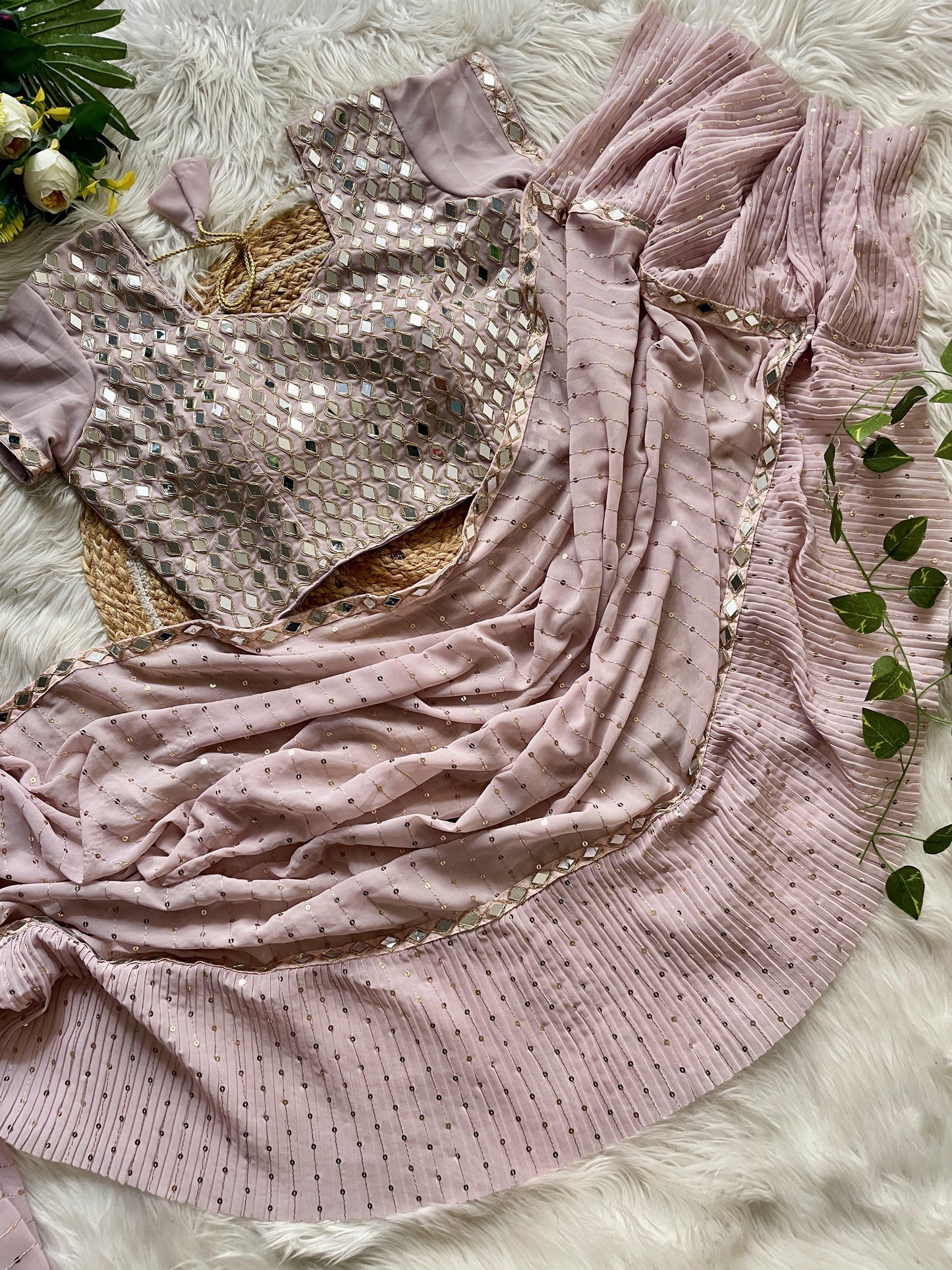 Rosewine Glow Saree