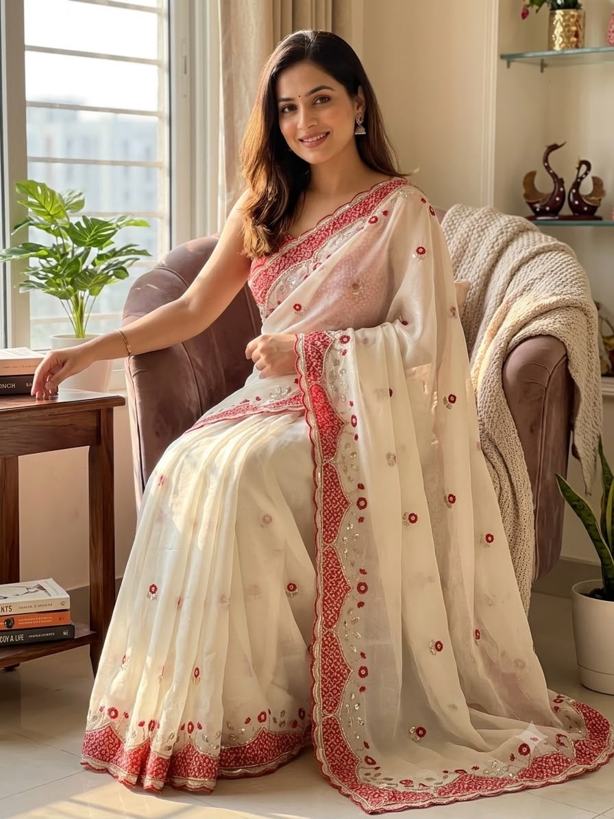Aura Ivory Saree