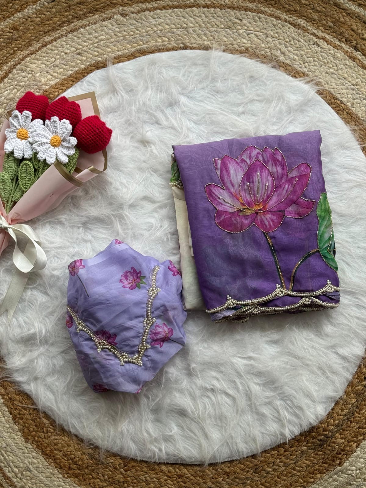 Meredith Ombre Saree(Purple)