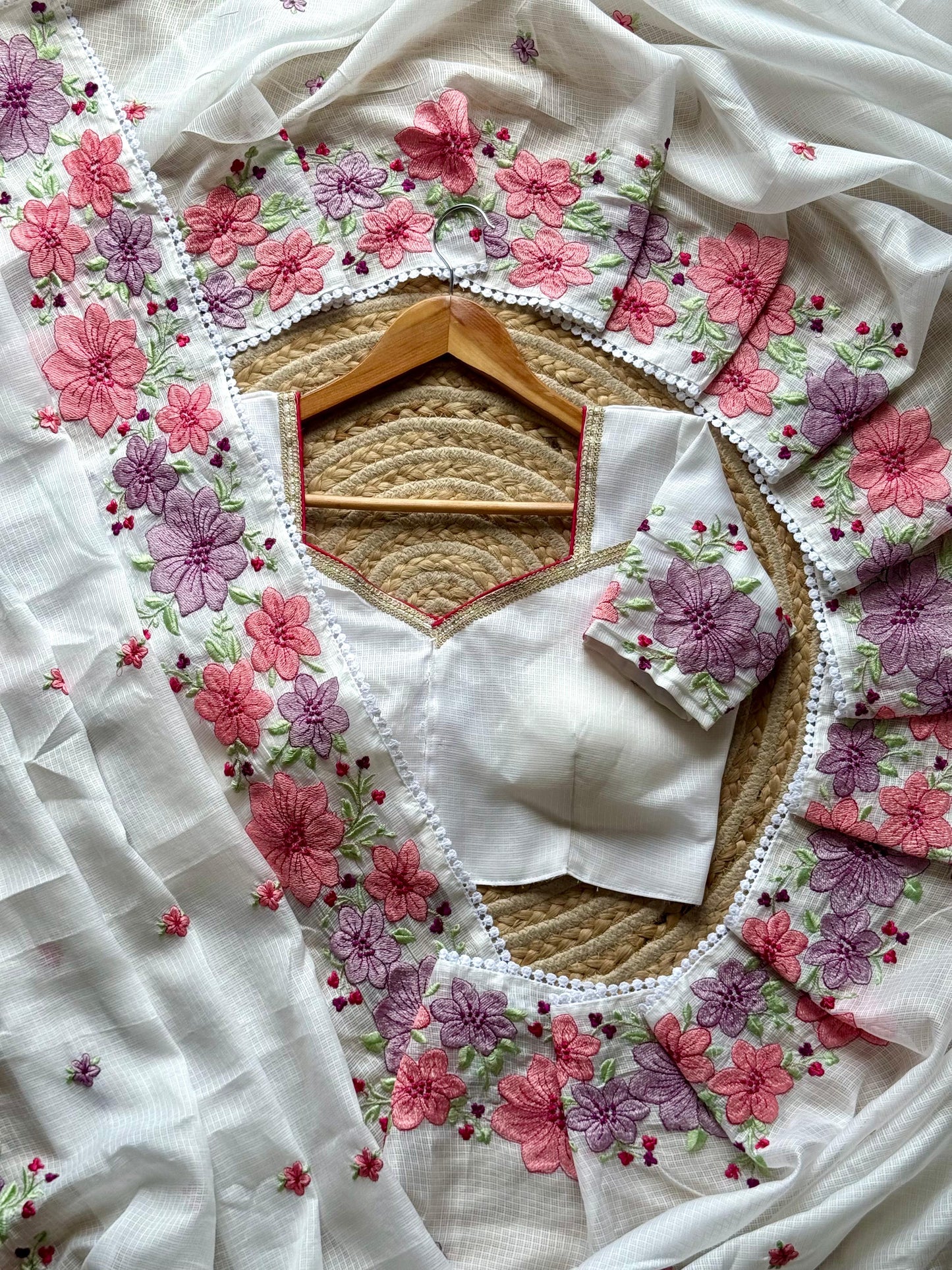 Gulbahaar Saree(white)