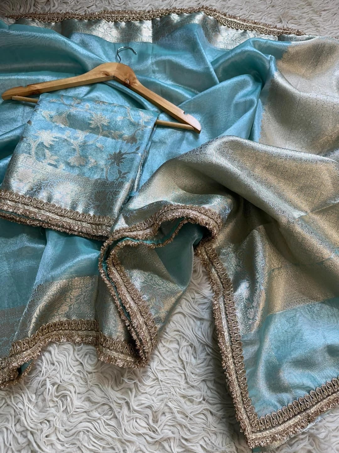 Aqua Aura Banarasi Saree