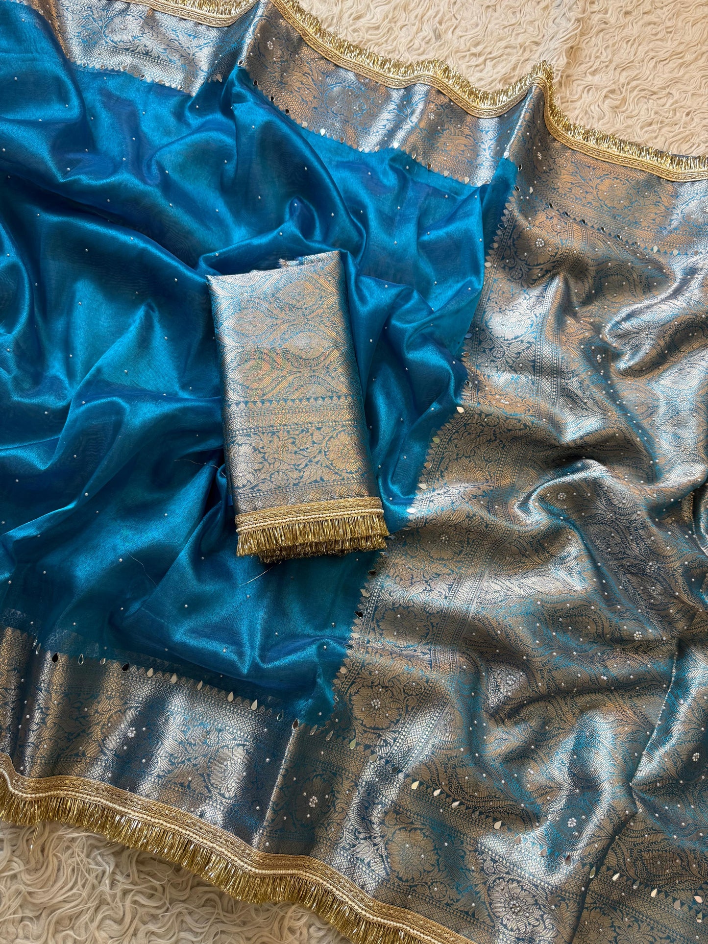 Turquoise Noor Saree