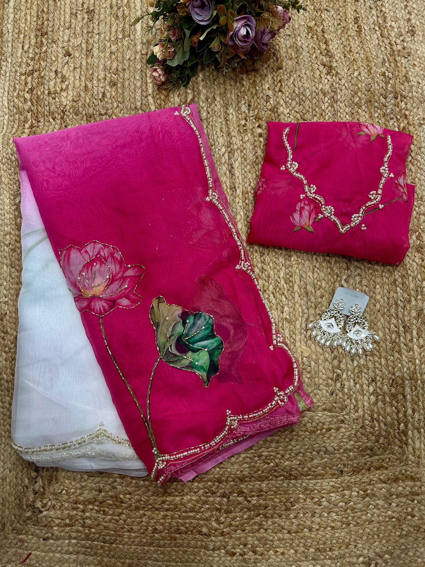 Meredith Ombre Saree(Pink)