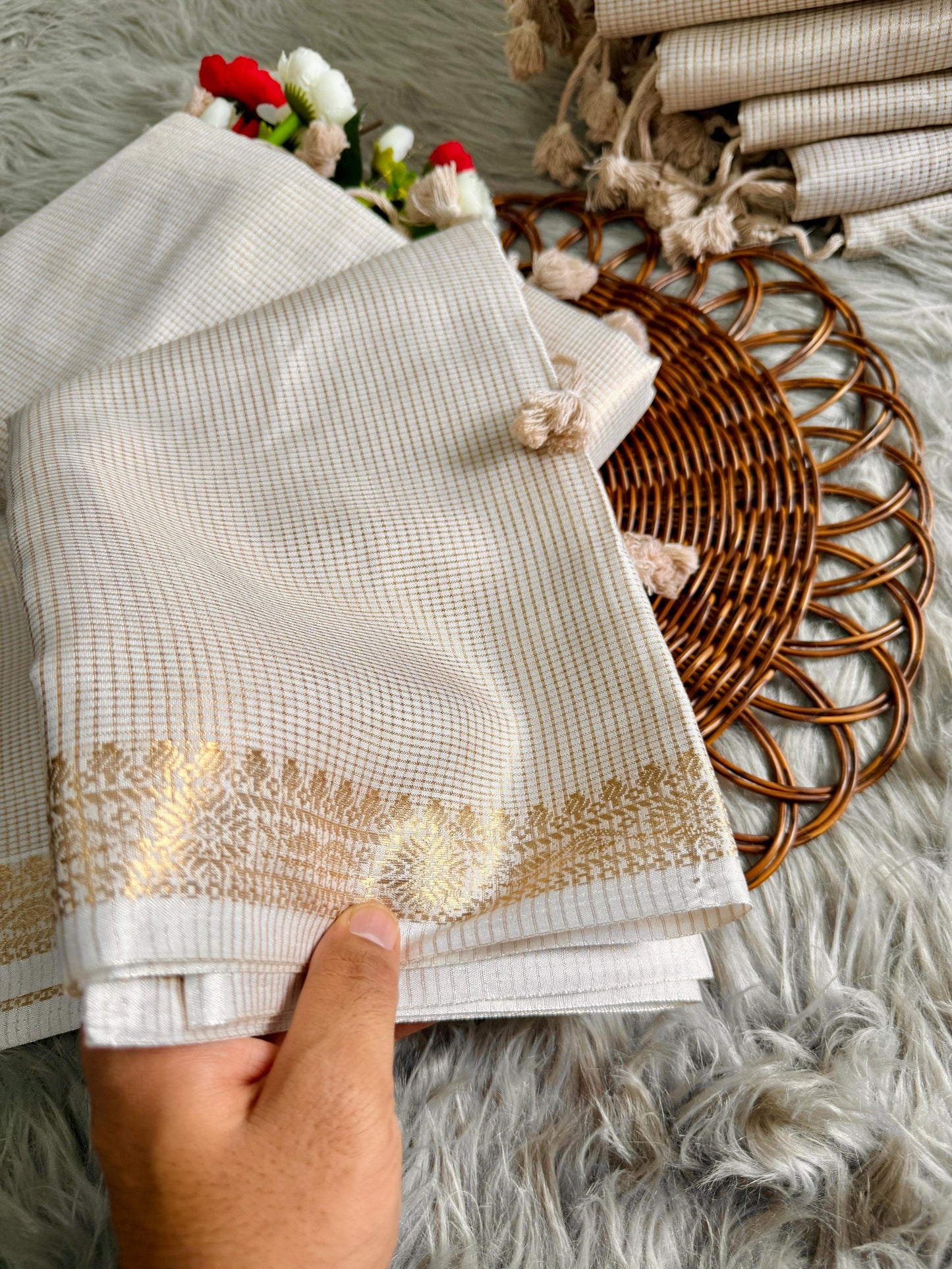 Kumudini Gold Saree