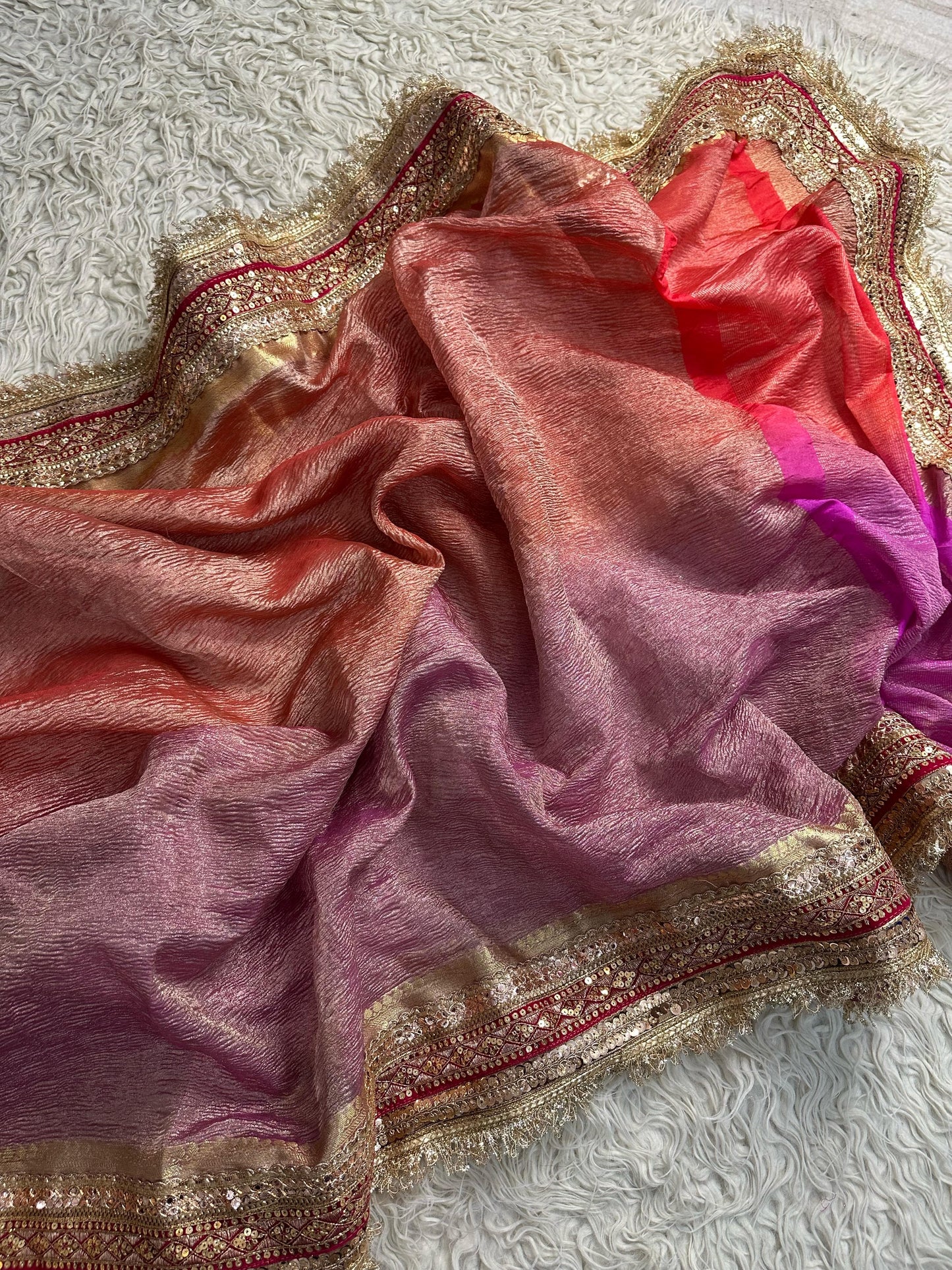Rose Royale Tissue Saree