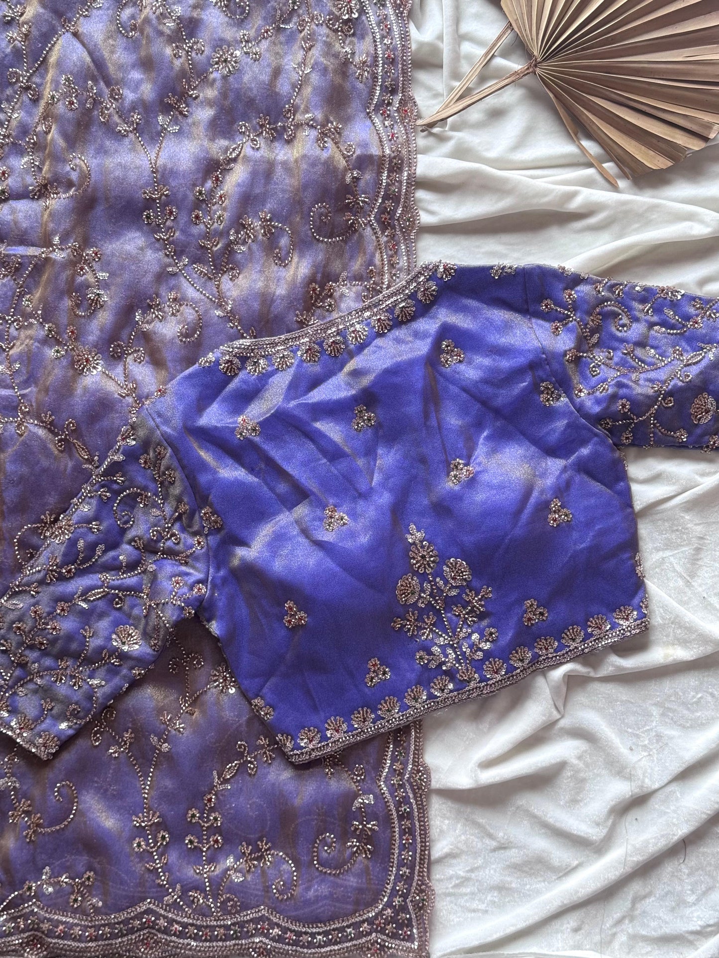 Lavender Luxe Wave Saree