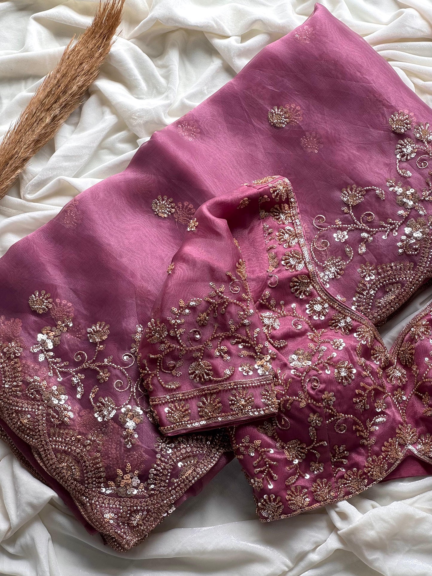 Mehfil Mauve Luxe Saree